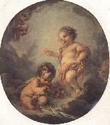 Francois Boucher The Baby Jesus and the Infant St.John Sweden oil painting reproduction